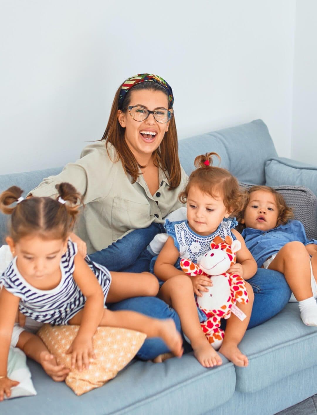 Mother with children